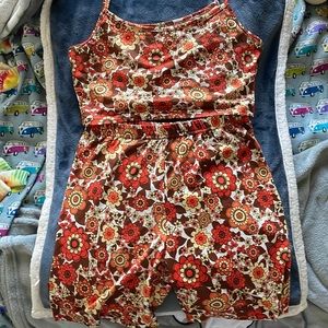 Two piece biker short and tank set